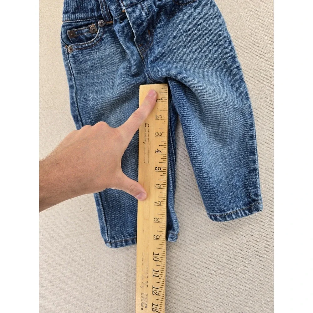 Polo Ralph Lauren Baby Boys 9M Dark Wash Jeans Elastic Waist Denim Pants